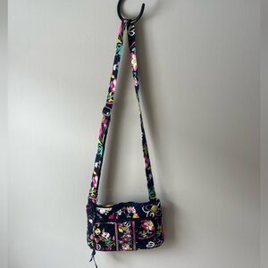 Vera Bradley Navy Quilted Floral Crossbody